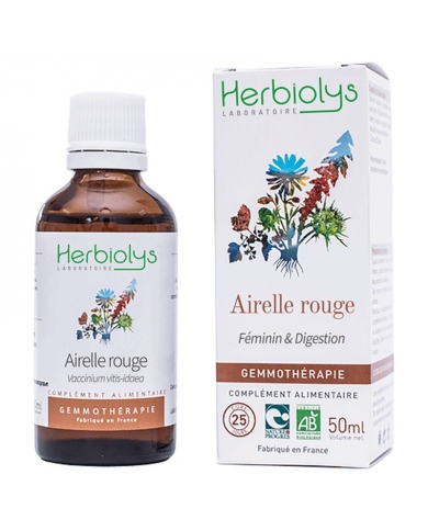 Airelle rouge bourgeons en liquide bio de herbiolys