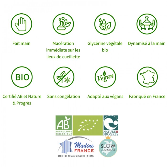 Airelle rouge bourgeons en liquide Bio