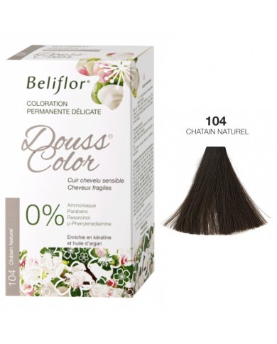 Coloration Délicate DOUSSCOLOR n° 104 Chatain Naturel Beliflor Coloration Délicate DOUSSCOLOR n° 104 Chatain Naturel Beliflor