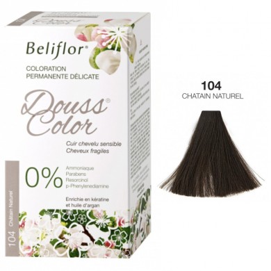 Coloration Délicate DOUSSCOLOR n° 104 Chatain Naturel Beliflor Coloration Délicate DOUSSCOLOR n° 104 Chatain Naturel Beliflor