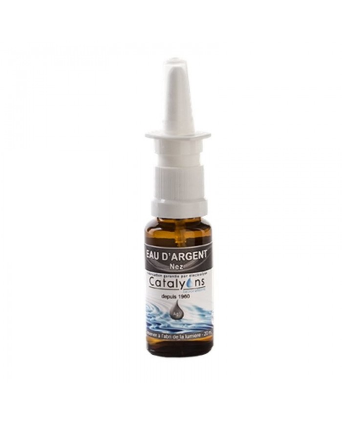 EAU d' ARGENT ionisée (20 ppm) - Spray nasal de Catalyons