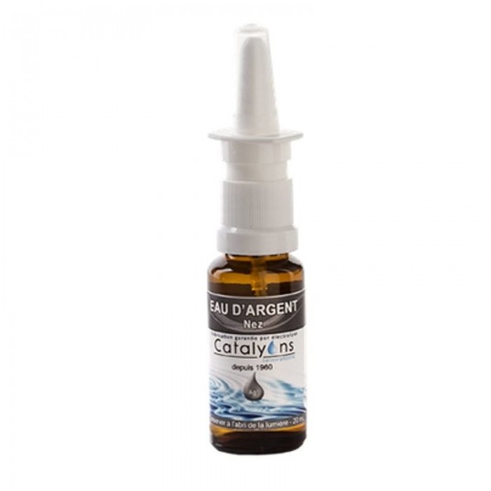 EAU d' ARGENT ionisée (20 ppm) - Spray nasal de Catalyons