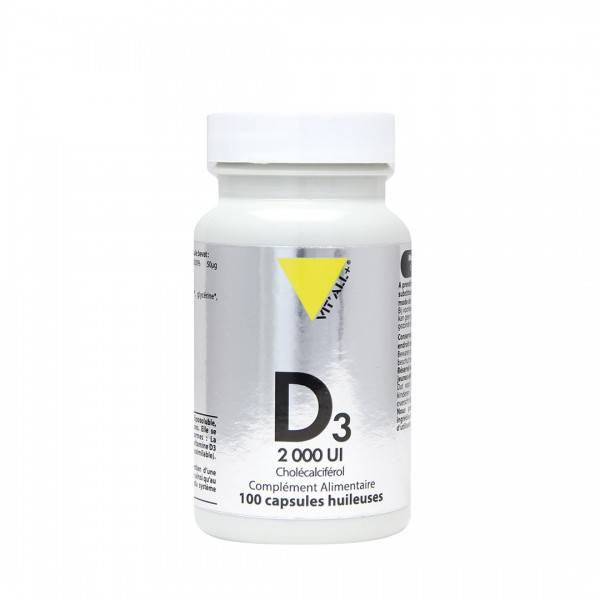 Vitamine D3 2000 UI Cholécalciférol en capsules