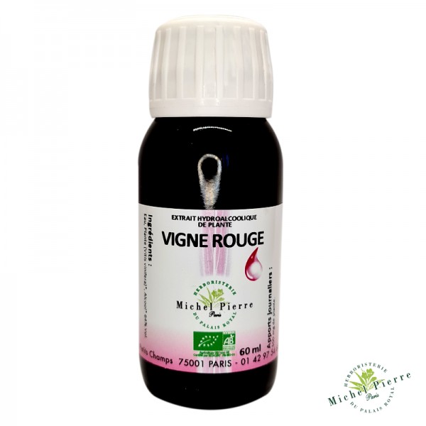Vigne rouge - Extrait hydroalcoolique BIO Herboristerie du Palais Royal Michel Pierre Paris
