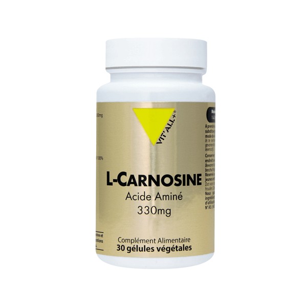 L-Carnosine 330 mg en gélules Vitall + Herboristerie du Palais Royal Paris