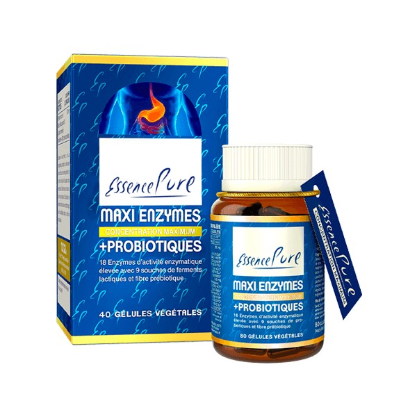 Maxi Enzymes + Probiotiques en gélules Essence Pure Herboristerie du Palais Royal Paris