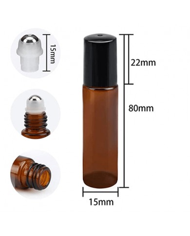 "Roll-on" vide - Verre teinté "Roll-on" vide - Verre teinté