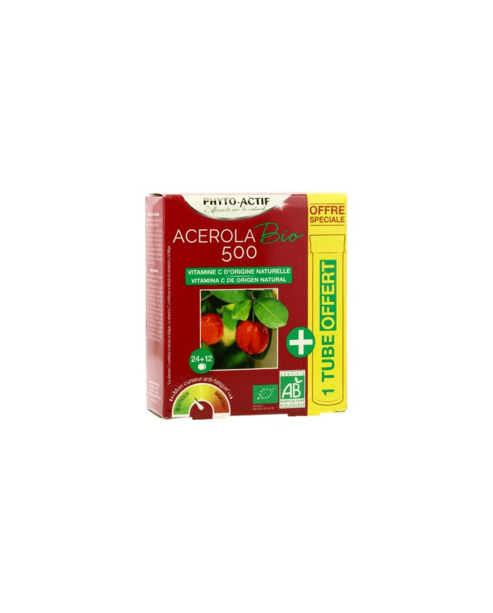 ACEROLA BIO 500  24 + 1 tube offert ) Phyto Actif  - HERBORISTERIE DU PALAIS ROYAL PARIS MICHEL PIERRE