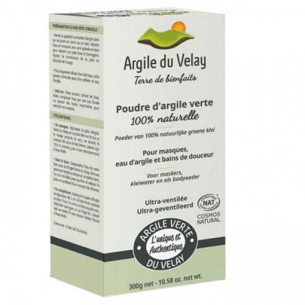 Poudre d'argile verte 100% naturelle