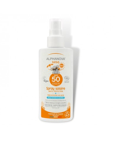 SPRAY SOLAIRE BÉBÉ SPF 50+ Bio ALPHANOVA Herboristerie du Palais Royal SPRAY SOLAIRE BÉBÉ SPF 50+ Bio ALPHANOVA Herboristerie du Palais Royal
