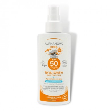 SPRAY SOLAIRE BÉBÉ SPF 50+ Bio ALPHANOVA Herboristerie du Palais Royal SPRAY SOLAIRE BÉBÉ SPF 50+ Bio ALPHANOVA Herboristerie du Palais Royal