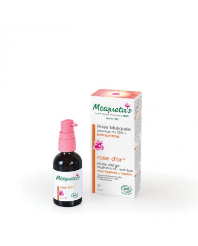 Rose musquée et immortelle en huile végétale Bio Rose musquée et immortelle en huile végétale Bio