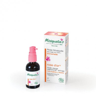 Rose musquée et immortelle en huile végétale Bio Rose musquée et immortelle en huile végétale Bio