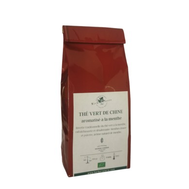Thé Vert  de Chine - aromatisé menthe BIO Thé Vert  de Chine - aromatisé menthe BIO