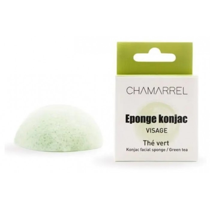 Eponge konjac visage - Thé vert