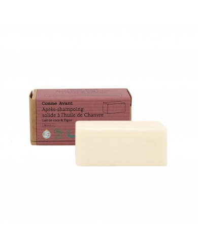 Après shampoing solide a l'huile de Chanvre Figue & lait de Coco bio Après shampoing solide a l'huile de Chanvre Figue & lait de Coco bio