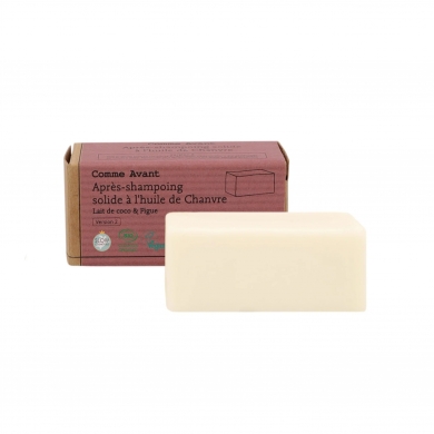 Après shampoing solide a l'huile de Chanvre Figue & lait de Coco bio Après shampoing solide a l'huile de Chanvre Figue & lait de Coco bio