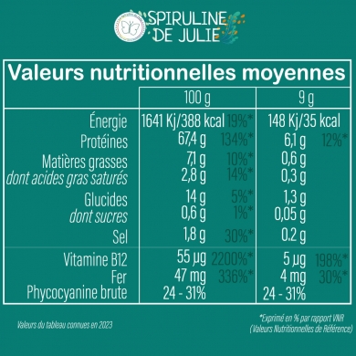 Spiruline bio & Française en comprimés Spiruline bio & Française en comprimés
