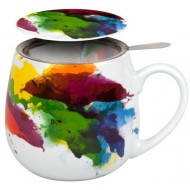 * Tasse ronde en porcelaine avec filtre * Tasse ronde en porcelaine avec filtre