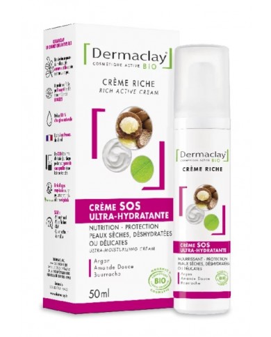 Crème Riche Sos Ultra Hydratante Visage - CertifiÉe Bio* - 50 ml Crème Riche Sos Ultra Hydratante Visage - CertifiÉe Bio* - 50 ml
