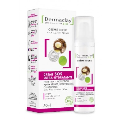 Crème Riche Sos Ultra Hydratante Visage - CertifiÉe Bio* - 50 ml Crème Riche Sos Ultra Hydratante Visage - CertifiÉe Bio* - 50 ml