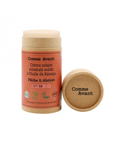 Crème solaire solide Pêche et Abricot SPF 50 Crème solaire solide Pêche et Abricot SPF 50