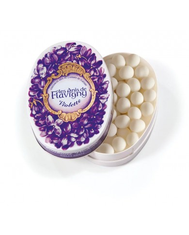 Bonbons Violette 50g - Boîte ovale