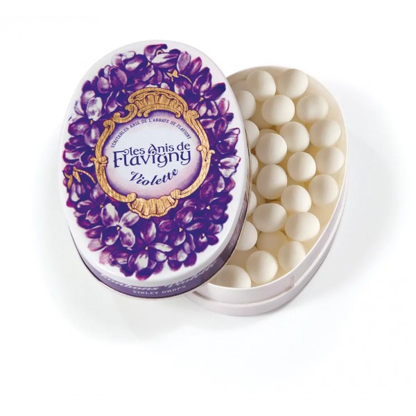 Bonbons Violette 50g - Boîte ovale