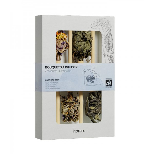 Coffret de 4 bouquets à infuser Bio