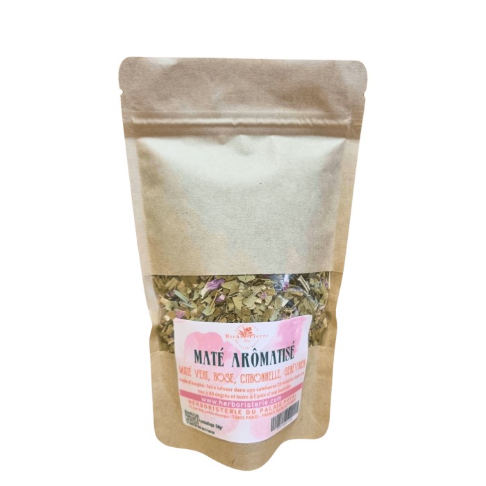 Maté arômatisé Rose, Citronnelle et Genévrier
