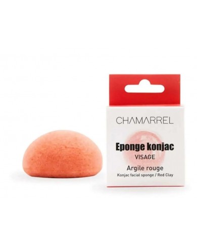 Eponge konjac visage - argile rouge Eponge konjac visage - argile rouge