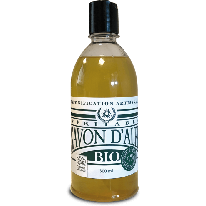 Savon d'Alep BIO liquide 5% huile de laurier