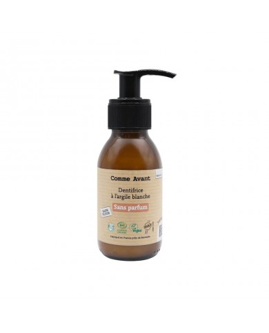 Dentifrice bio et naturel en pâte à l'argile blanche Dentifrice bio et naturel en pâte à l'argile blanche