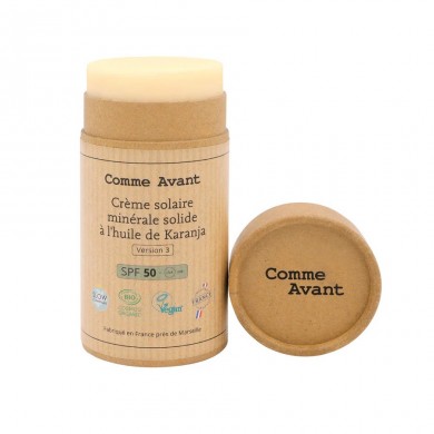 Crème solaire SPF30 minérale solide à l'huile de moringa Crème solaire SPF30 minérale solide à l'huile de moringa