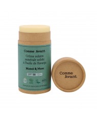 Crème solaire SPF50 minérale solide à l'huile de karanja Visage et Lèvre