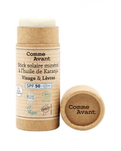 Crème solaire SPF50 minérale solide à l'huile de karanja Visage et Lèvre Crème solaire SPF50 minérale solide à l'huile de karanja Visage et Lèvre