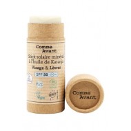 Crème solaire SPF50 minérale solide à l'huile de karanja Visage et Lèvre