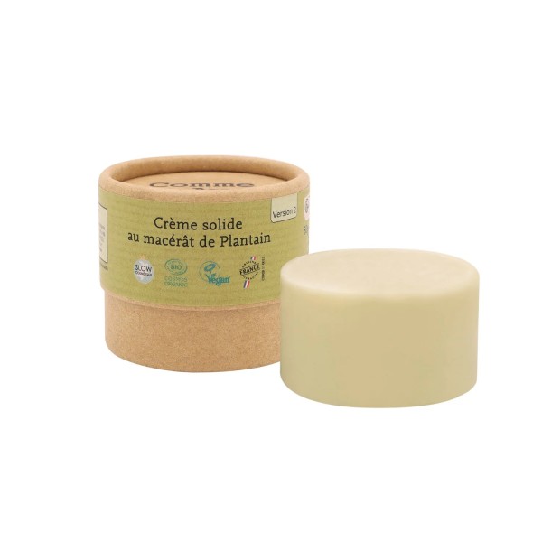 Crème solide au macérat de plantain