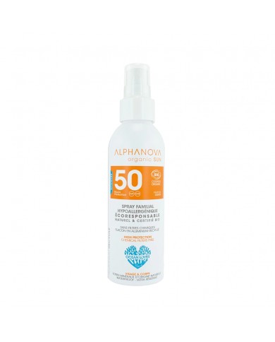 SPRAY SOLAIRE FAMILIAL BIO HYPOALLERGENIQUE HAUTE PROTECTION SPF 50 SPRAY SOLAIRE FAMILIAL BIO HYPOALLERGENIQUE HAUTE PROTECTION SPF 50
