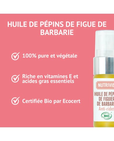 Huile de pépins de Figuier de Barbarie Bio