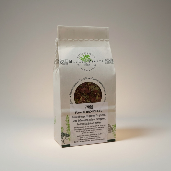 Tisane Bronches 3 – Mélange de Plantes pour la Gorge, le Pharynx et les Cordes Vocales | 150g