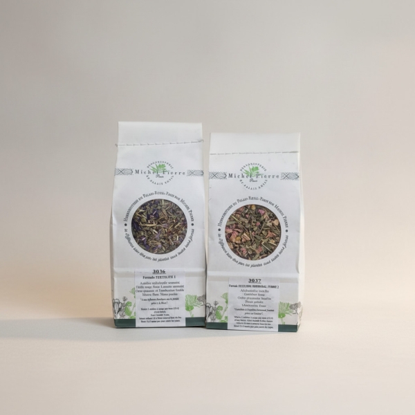 Duo Fertilité & Équilibre Hormonal – 2 Tisanes de Plantes pour le Cycle Féminin | Michel Pierre