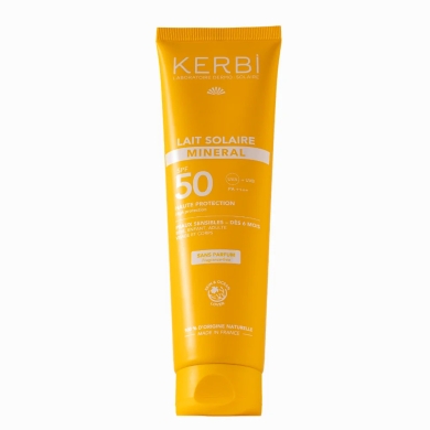 Lait solaire minéral SPF 50 – Sans parfum