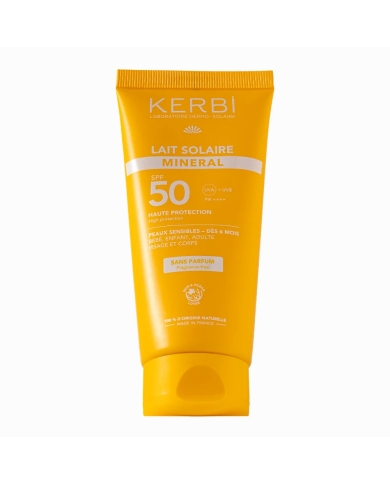 Lait solaire minéral SPF 50 – Sans parfum
