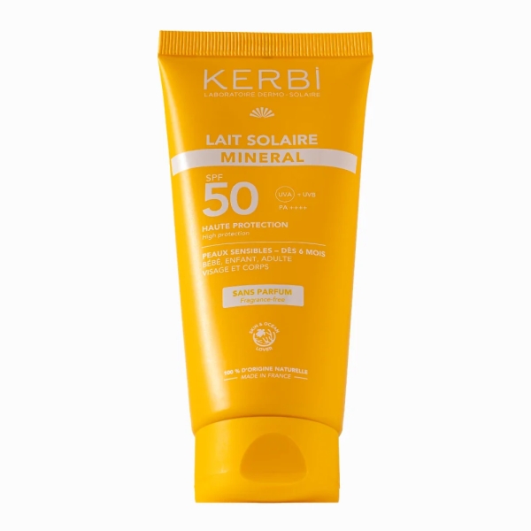 Lait solaire minéral SPF 50 – Sans parfum