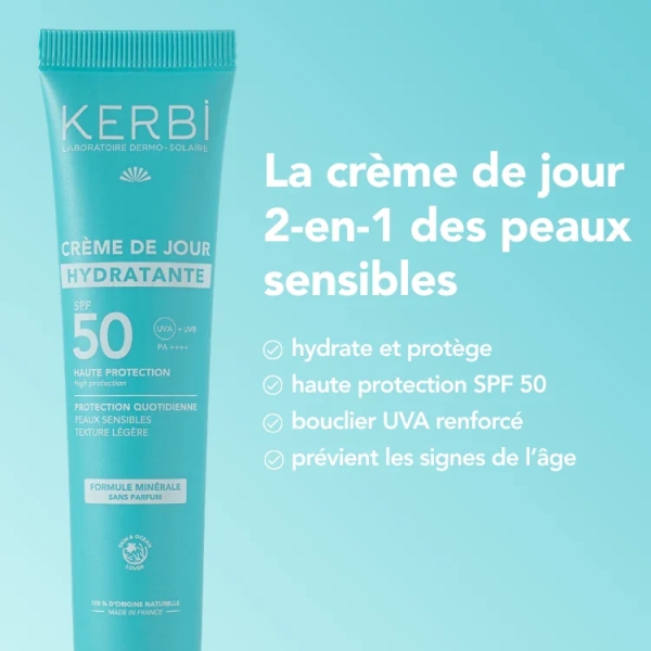Crème visage hydratante SPF 50