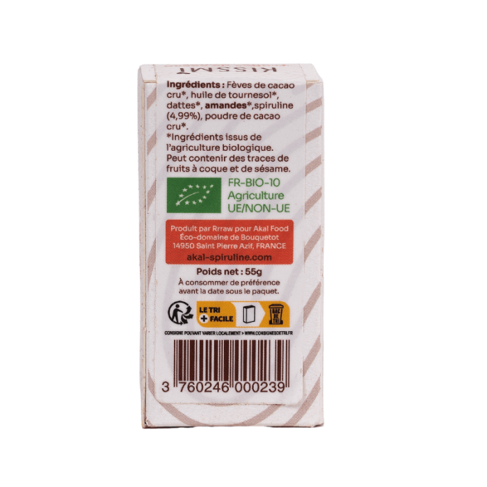 Truffe Spiruline et cacao cru Bio