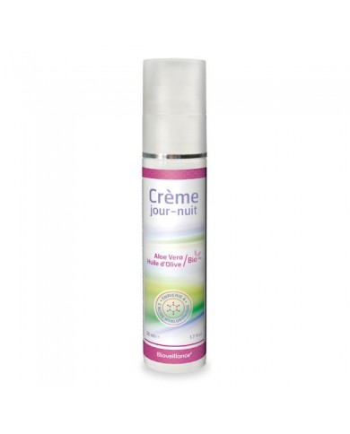 Crème Jour Nuit Aloé Vera et huile d'olive enrichi a l'acide hyaluronique bio Crème Jour Nuit Aloé Vera et huile d'olive enrichi a l'acide hyaluronique bio